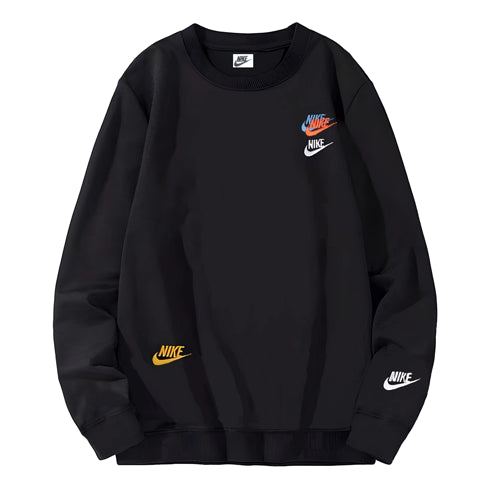Nike Embroidered Round Neck Pullover Sweaters Autumn 'Black' DJ6915-010