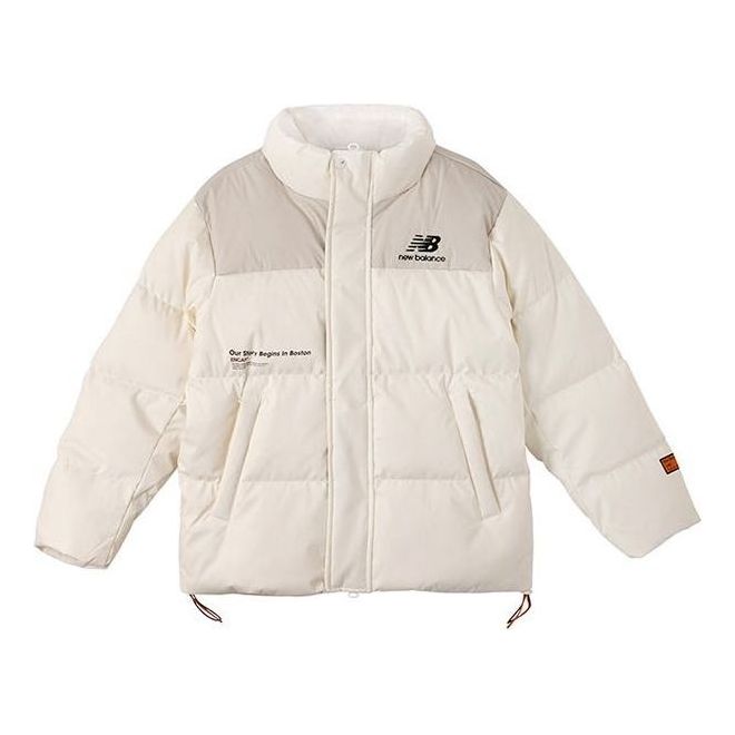 New Balance Winter Windproof Outdoor Down Jacket 'White Black' NPA44013-IV