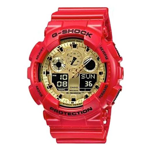 CASIO G-Shock Analog-Digital 'Red' GA-100CX-4APRT