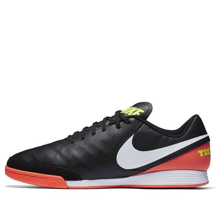 Nike Tiempo X Genio 2 Leather IC 'Black Hyper Orange' 819215-018