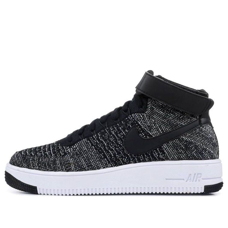 (GS) Nike Air Force 1 Ultra Flyknit Mid 'Black White' 862824-001