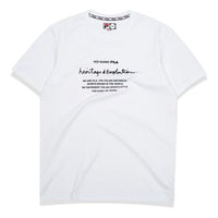 FILA FUSION Alphabet Printing Casual Short Sleeve White T11M031116F-WT