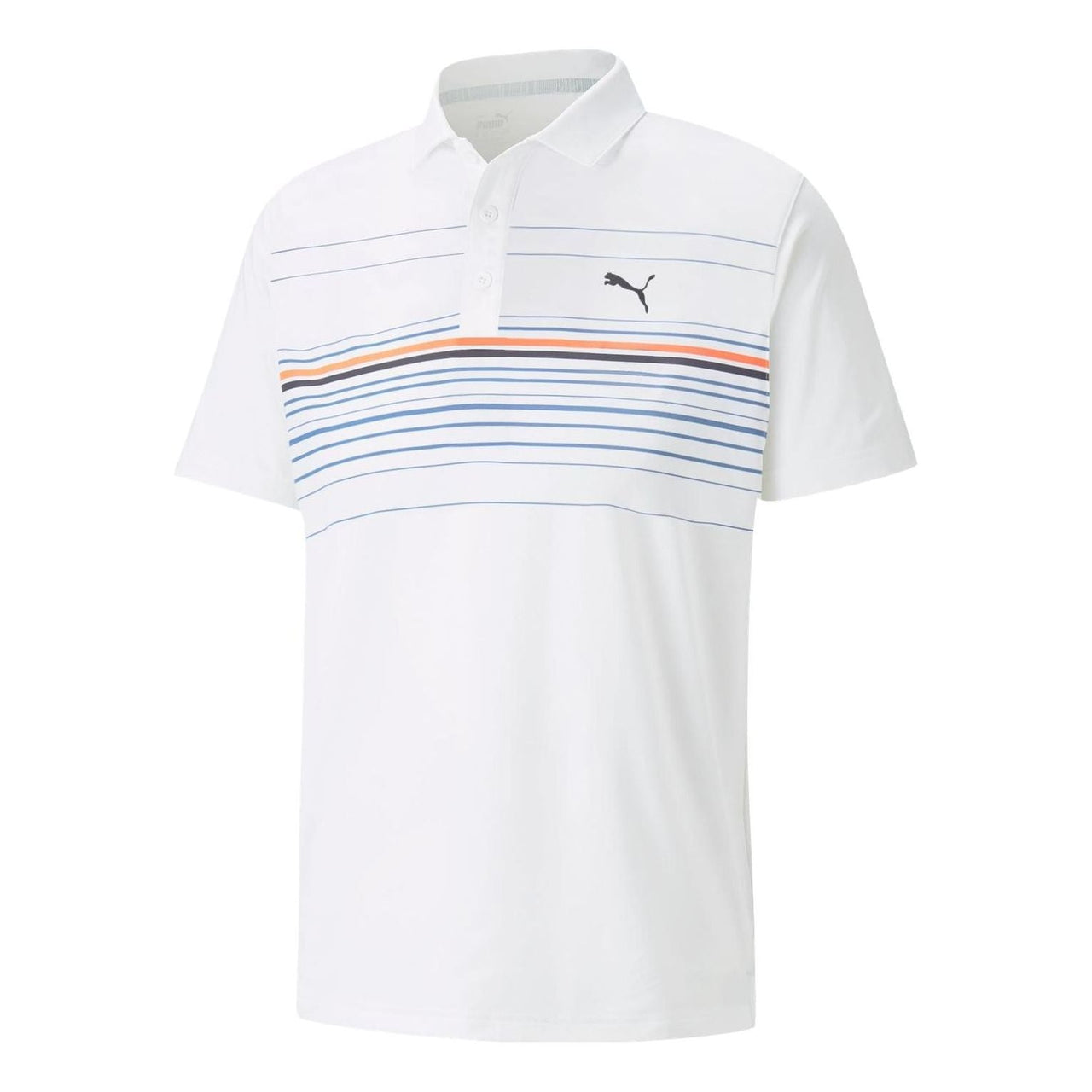 PUMA Mattr Striper Golf Polo Shirt 'White' 532977-02