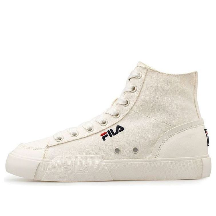 (WMNS) Fila Block High-Top Canvas Shoes White T12W034404FSW