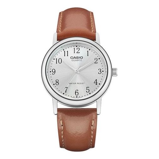 Casio Dress Analog Watch 'Brown Silver White' MTP-1095E-7B