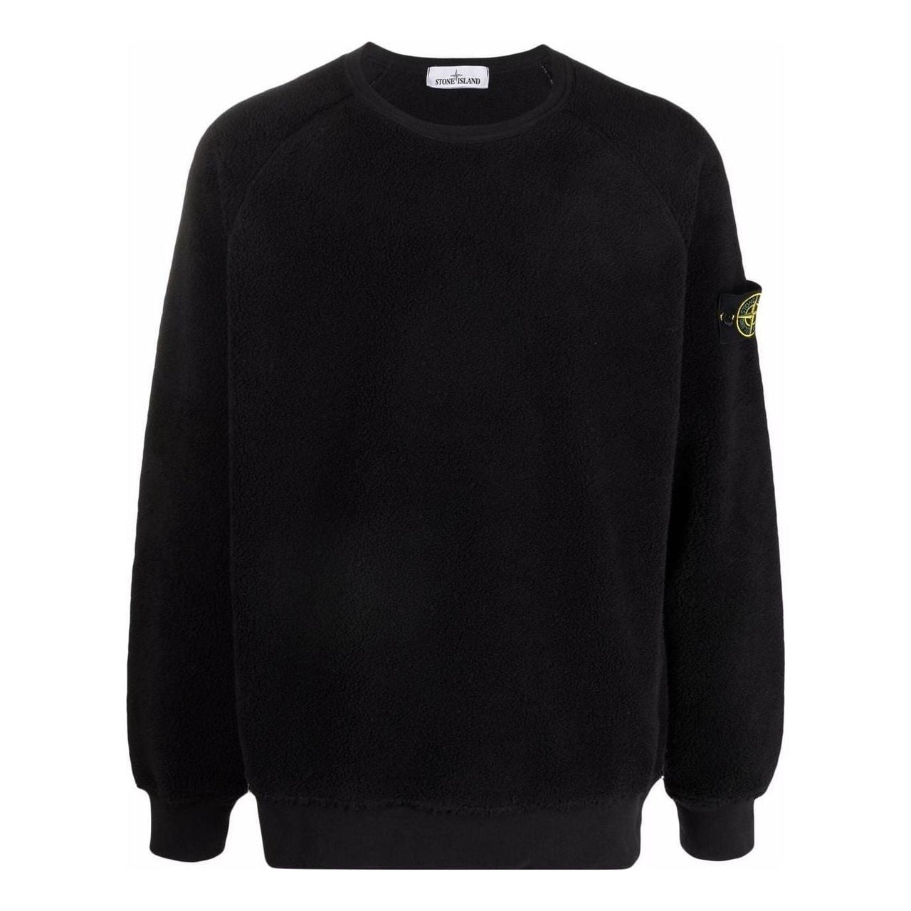 STONE ISLAND Fleece Crewneck Sweatshirt 'Black' 751560234-V0029
