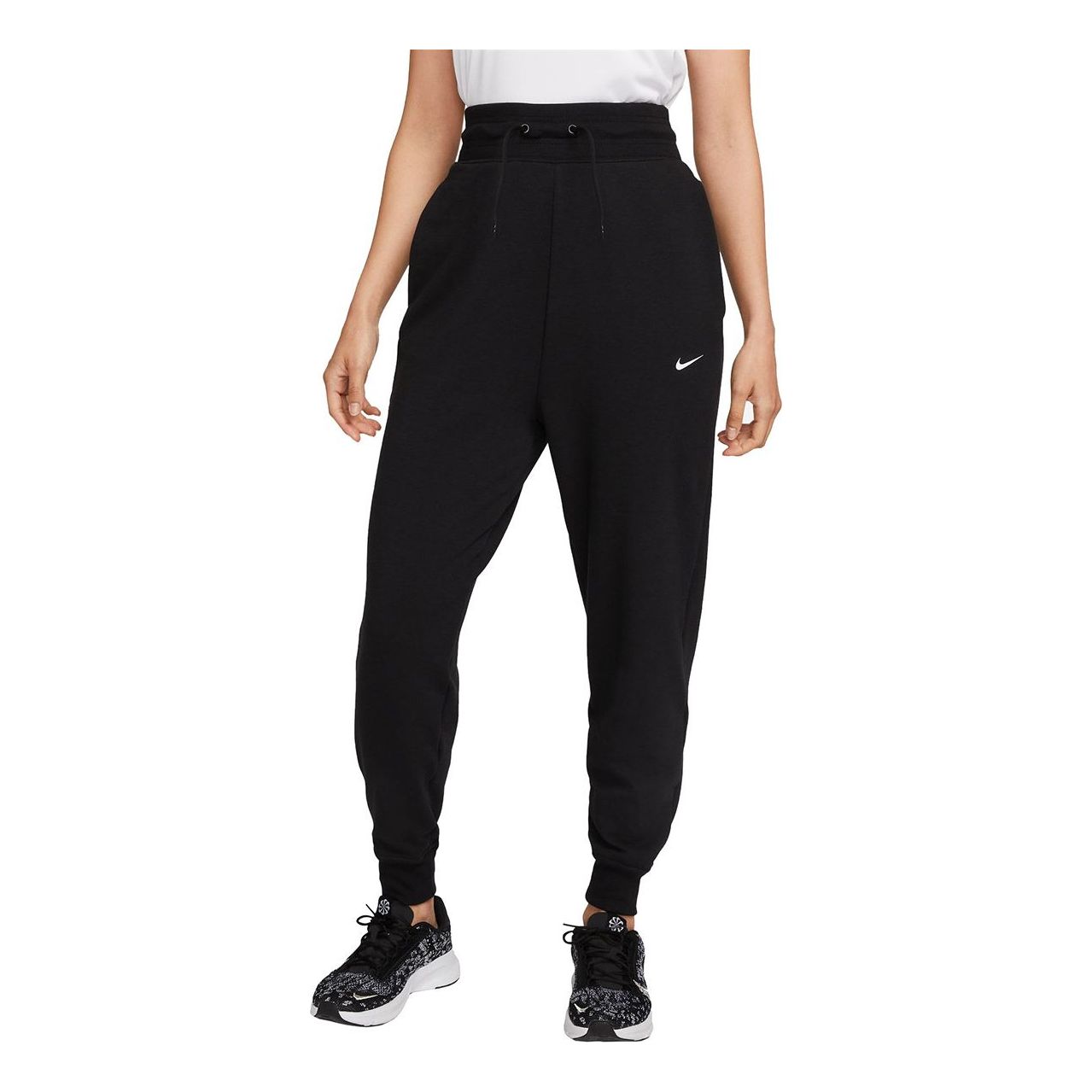 (WMNS) Nike High-Waisted 7/8 French Terry Joggers 'Black' FB5435-010