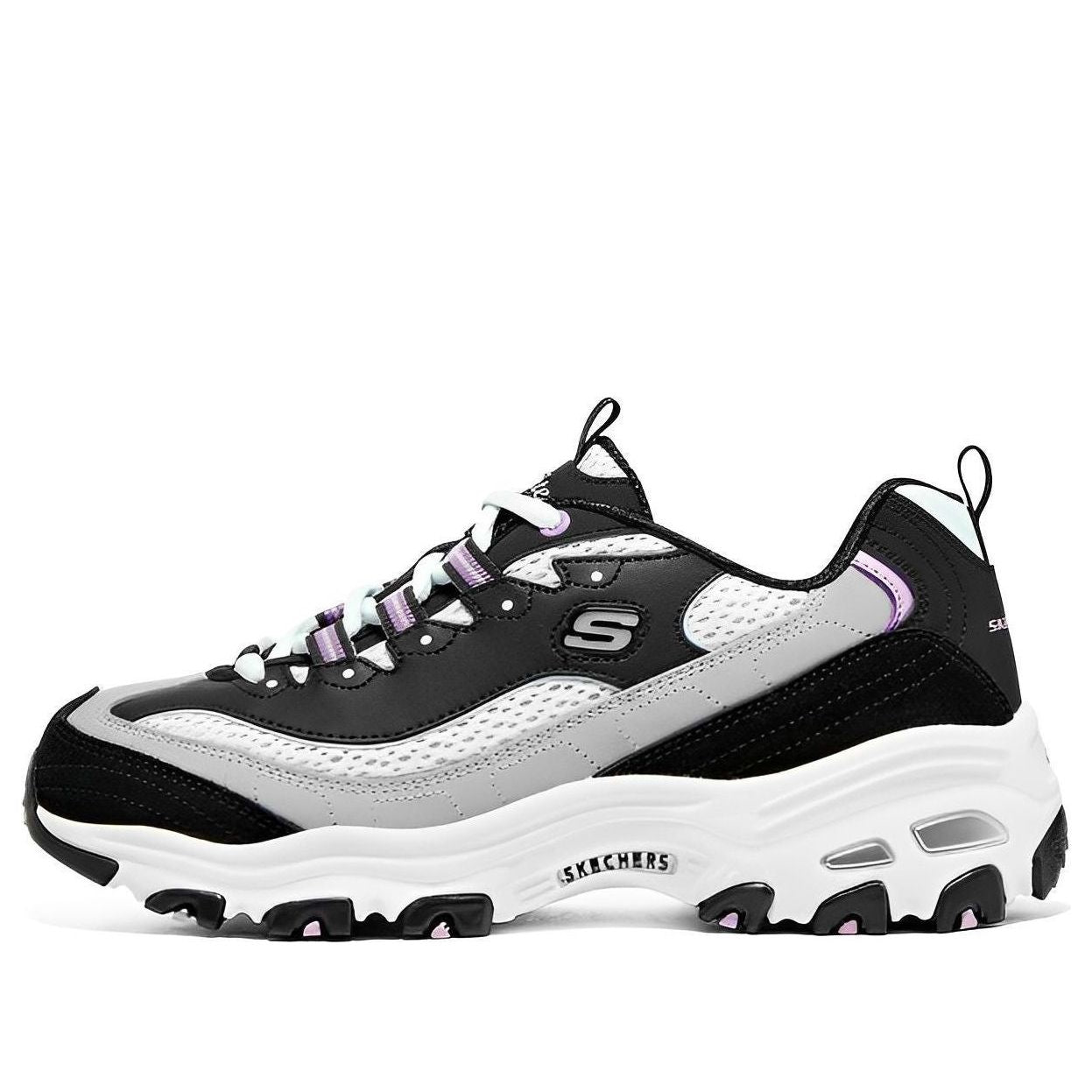 (WMNS) Skechers D'LITES 1.0 'Black' 896209-BKPR