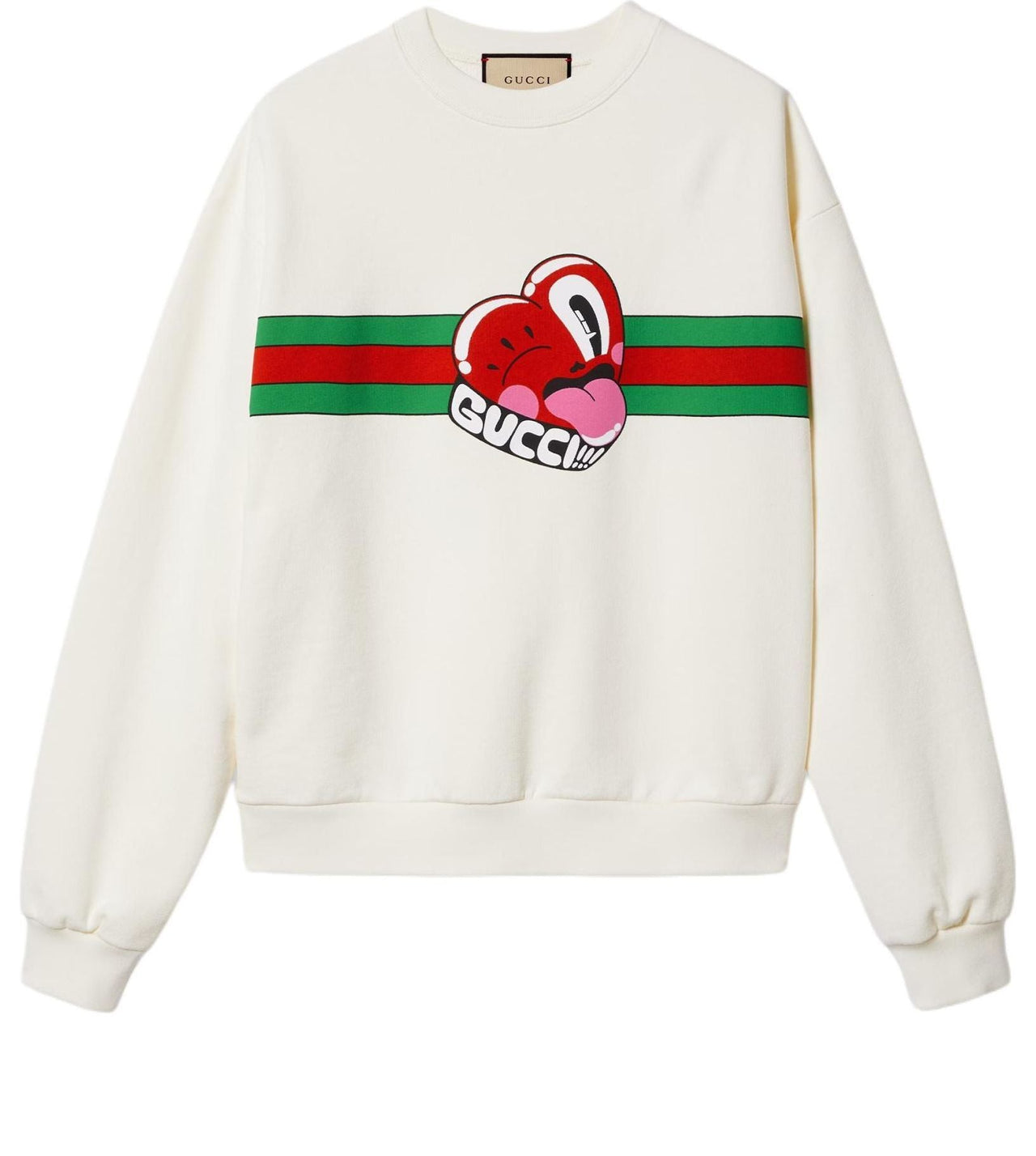 Gucci Cotton Jersey Sweatshirt With Gucci Print 'Off White' 768530-XJGI6-9095
