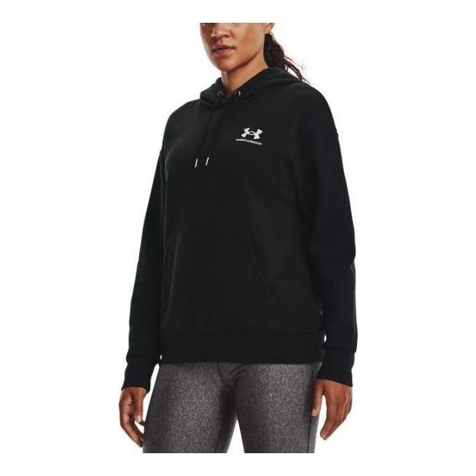 (WMNS) Under Armour Essential Fleece Hoodie 'Black' 1373033-001