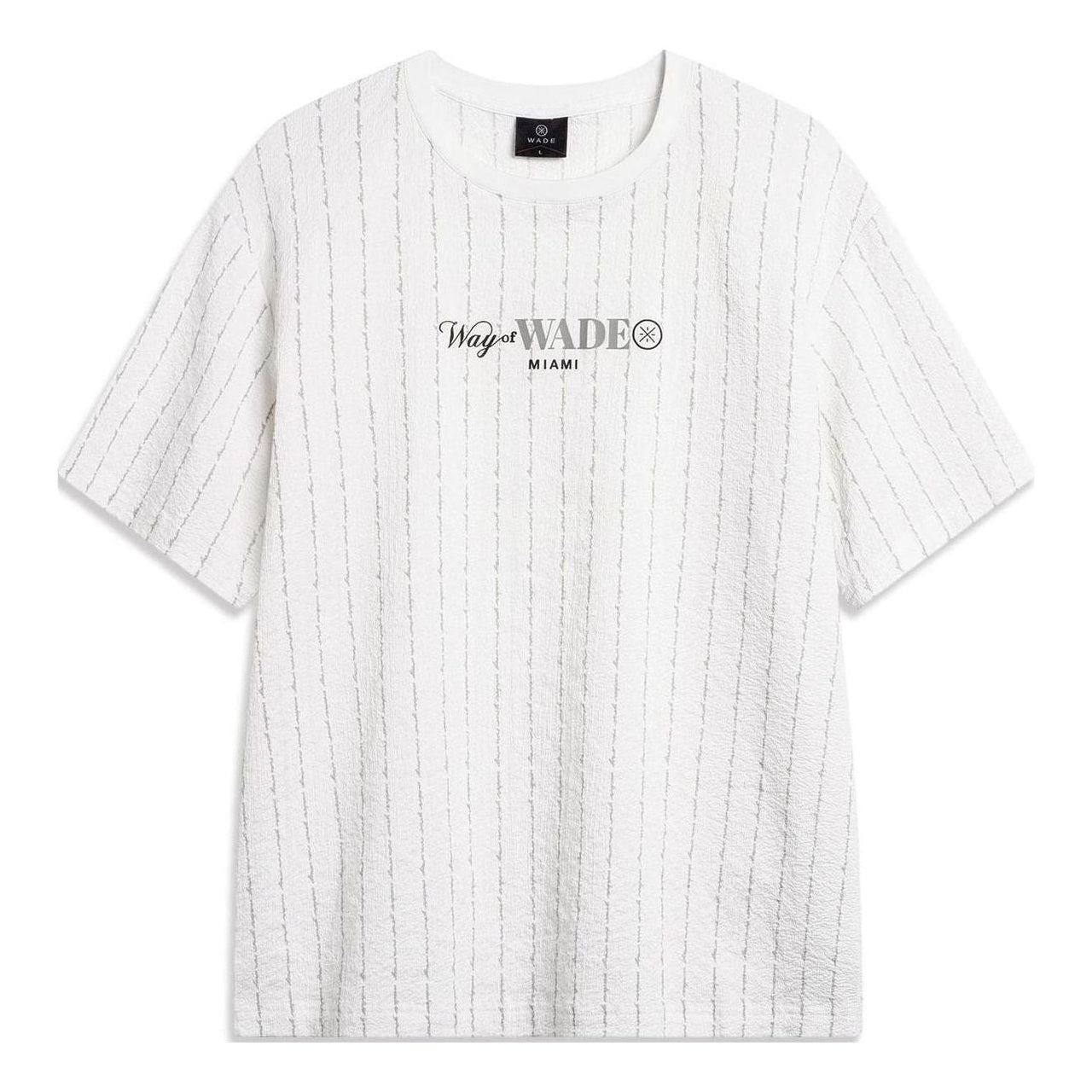 Li-Ning Way Of Wade Striped Graphic T-shirt 'White' ATSU347-5