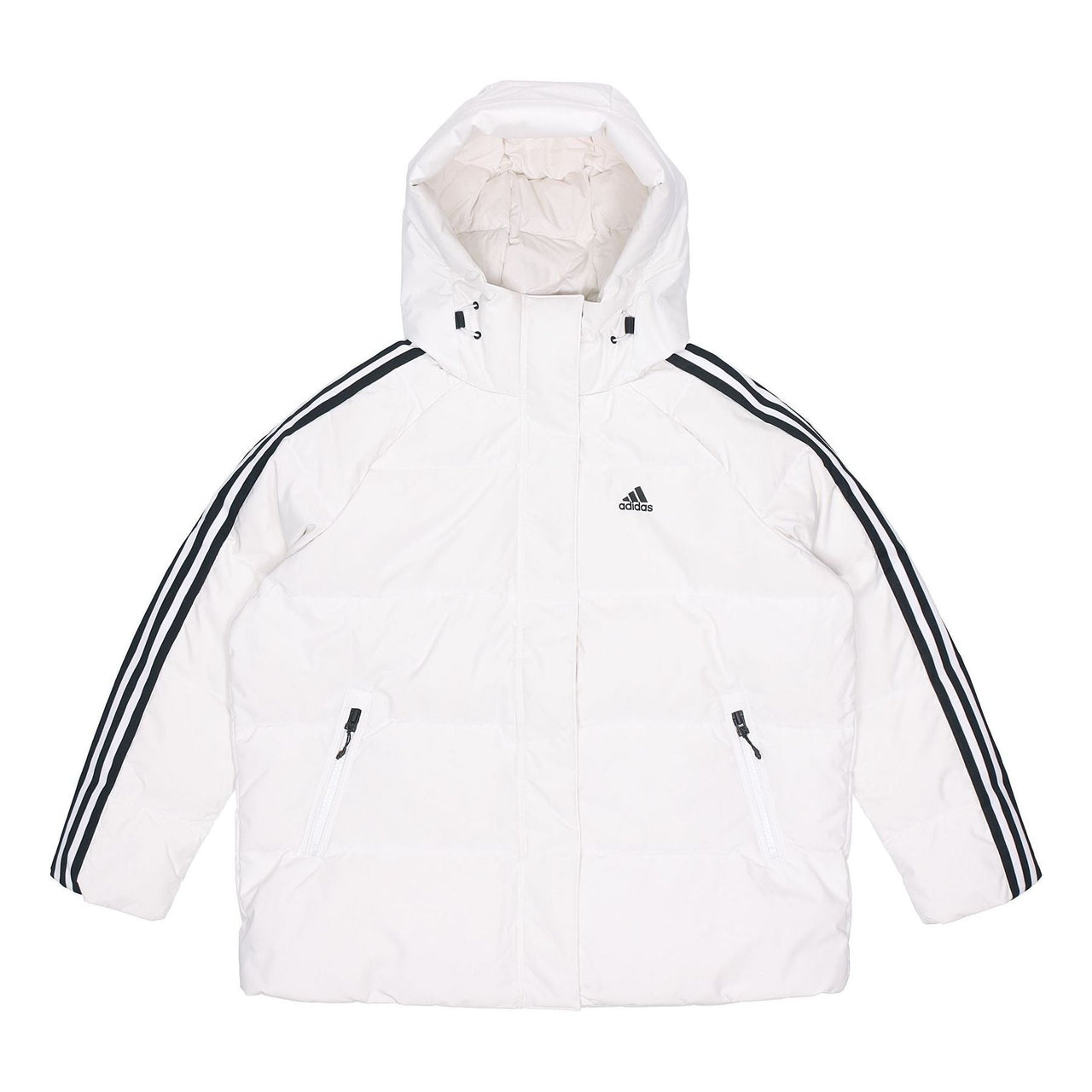 (WMNS) adidas 3-Stripe Puff Down Jacket 'White' HA1176