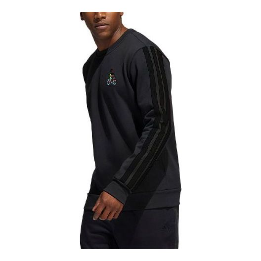 Men's adidas Hdn Scooter Cr James Harden Contrasting Colors Stripe Embroidered Basketball Sports Black H43781