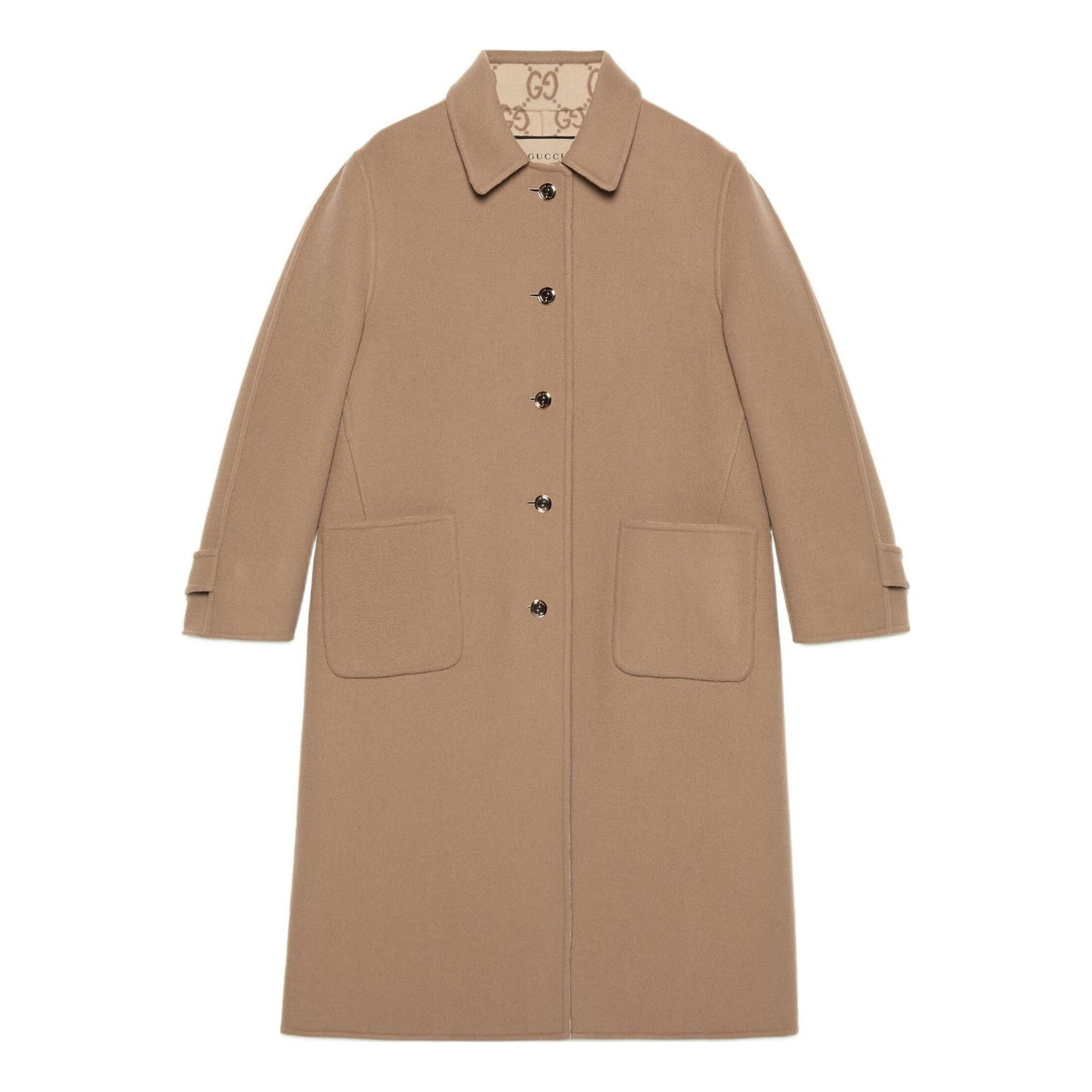 (WMNS) Gucci Reversible GG Wool Coat 'Camel Beige' 695094-ZAIYP-2296