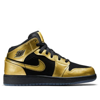 (GS) Air Jordan 1 Mid BG 'Metallic Gold Coin' 555112-905