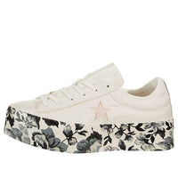 (WMNS) Converse One Star Platform Ox Canvas Shoes White/Black/Pink 561767C