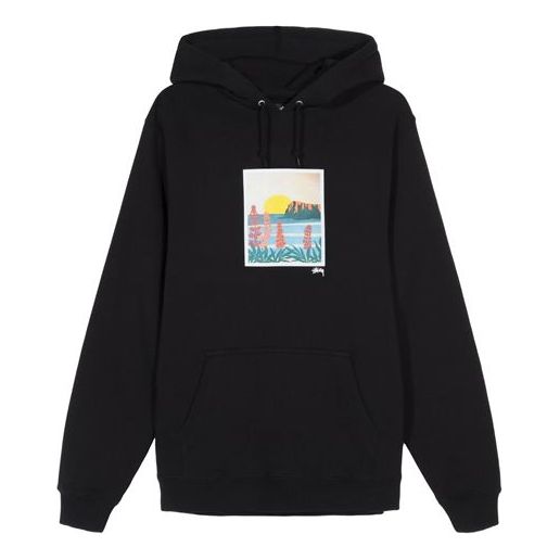Stussy Coastal Hood Photo Fleece Lined Unisex Black 1924468-BLACK