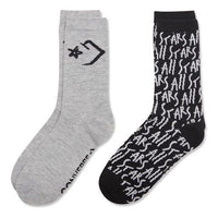 Converse All Stars Crew Socks 'Black Grey' 10024438-A01