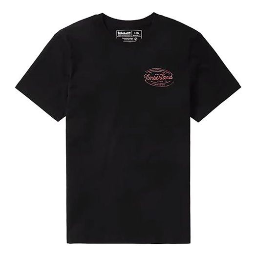 Men's Timberland SS20 Round Neck Printing Short Sleeve Black A2B4R001