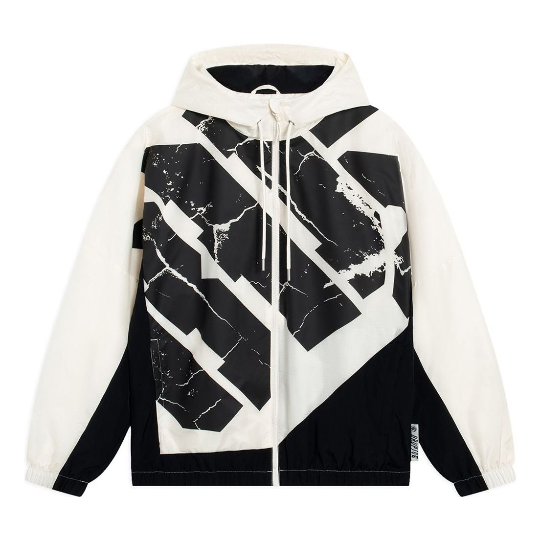 Li-Ning BadFive Woven Hooded Windbreaker 'White Black' AFDT059-3