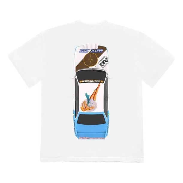 Travis Scott Unisex Cactus Jack JACKBOYS VEHICLE Printed Round-neck Tee White TC-290