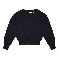(WMNS) Levi's Casual Round Neck Long Sleeves Hoodie Black 85290-0005
