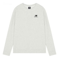 New Balance Embroidered Logo Sports Round Neck Pullover Light Grey UT21501-SAH
