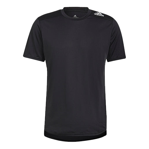 adidas Printing Logo Casual Breathable Short Sleeve Black HC9836