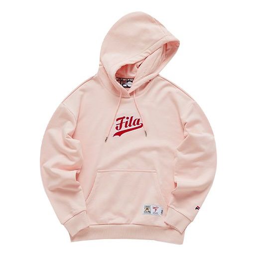 (WMNS) Fila FUSION Alphabet Drawstring Hoodie Pink T11W112204F-LP