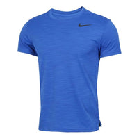 Nike Dri-FIT Sports Training Quick Dry Round Neck Short Sleeve Blue AJ8022-480
