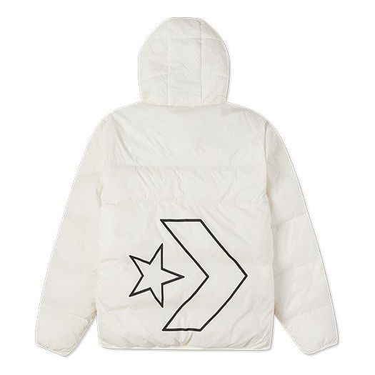 Converse Classic Casual Warm Hooded Down Jacket 'White' 10023695-281
