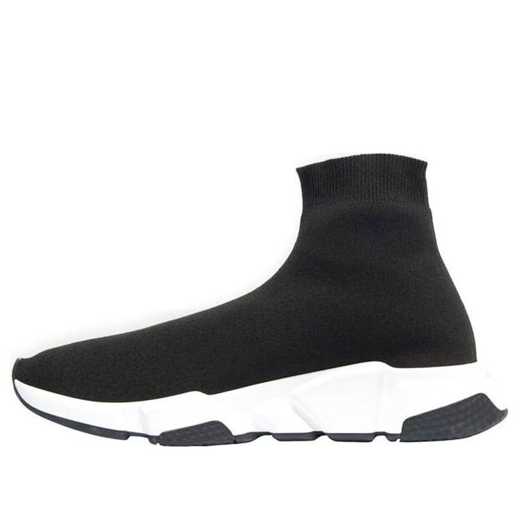 Balenciaga Speed 1.0 Recycled Knit Graffiti Sneakers 'Black' 645334W2DB71015