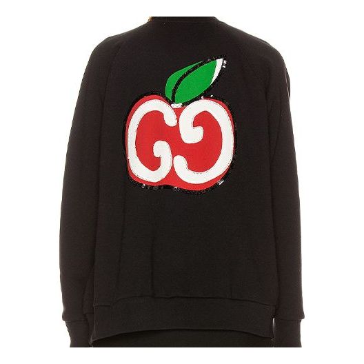 (WMNS) Gucci Apple Long Sleeve Sweater For Black 581165-XJCCL-1082