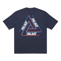 PALACE Basically A Triferg Navy Alphabet Printing Round Neck Short Sleeve Unisex Navy Blue P20TS004