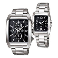 CASIO Couple Waterproof Sports EDIFICE SHEEN Black Analog EFR-511D&SHE-4023D-1