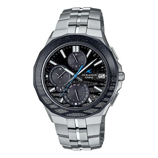 CASIO Waterproof Sapphire Crystal Solar Powered Stainless Steel Strap Quartz Sports Mens Black Analog OCW-S5000ME-1AJF