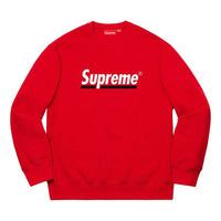 Supreme SS20 Week 2 Underline Crewneck logo Round Neck Pullover Unisex Red SUP-SS20-352