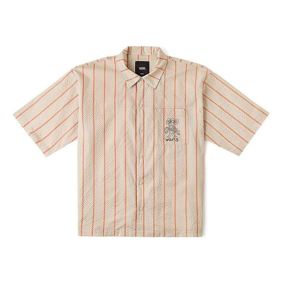 Vans Stripe Short-sleeved Shirts 'Orange Tan' VN000GTKCW9