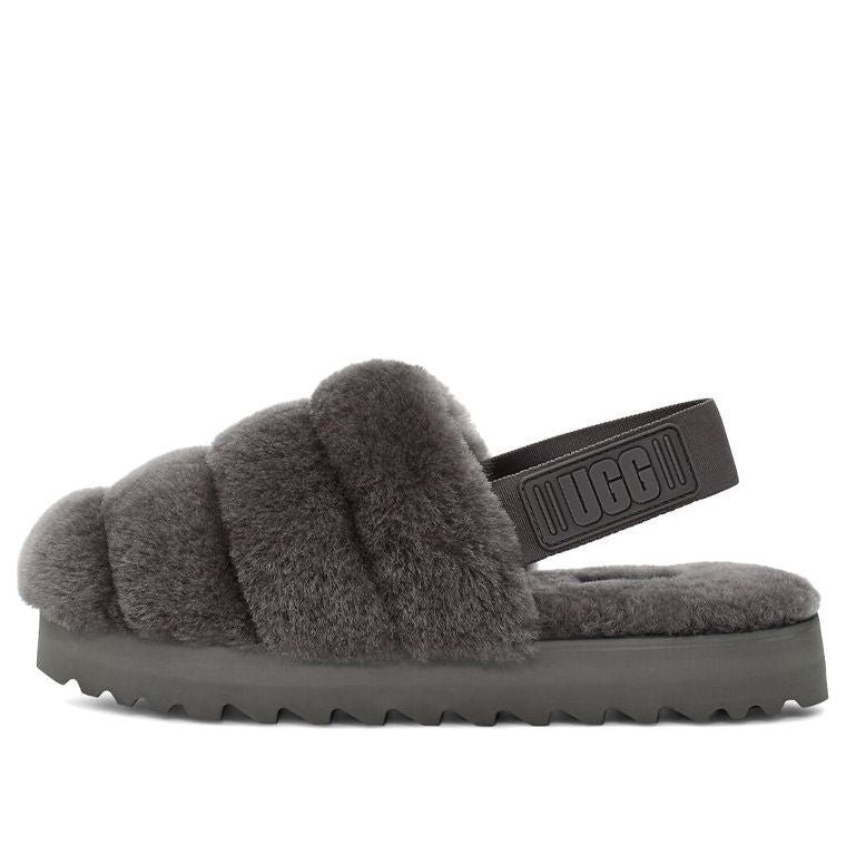 (WMNS) UGG Super Fluff Slipper 'Charcoal' 1121751-CHRC