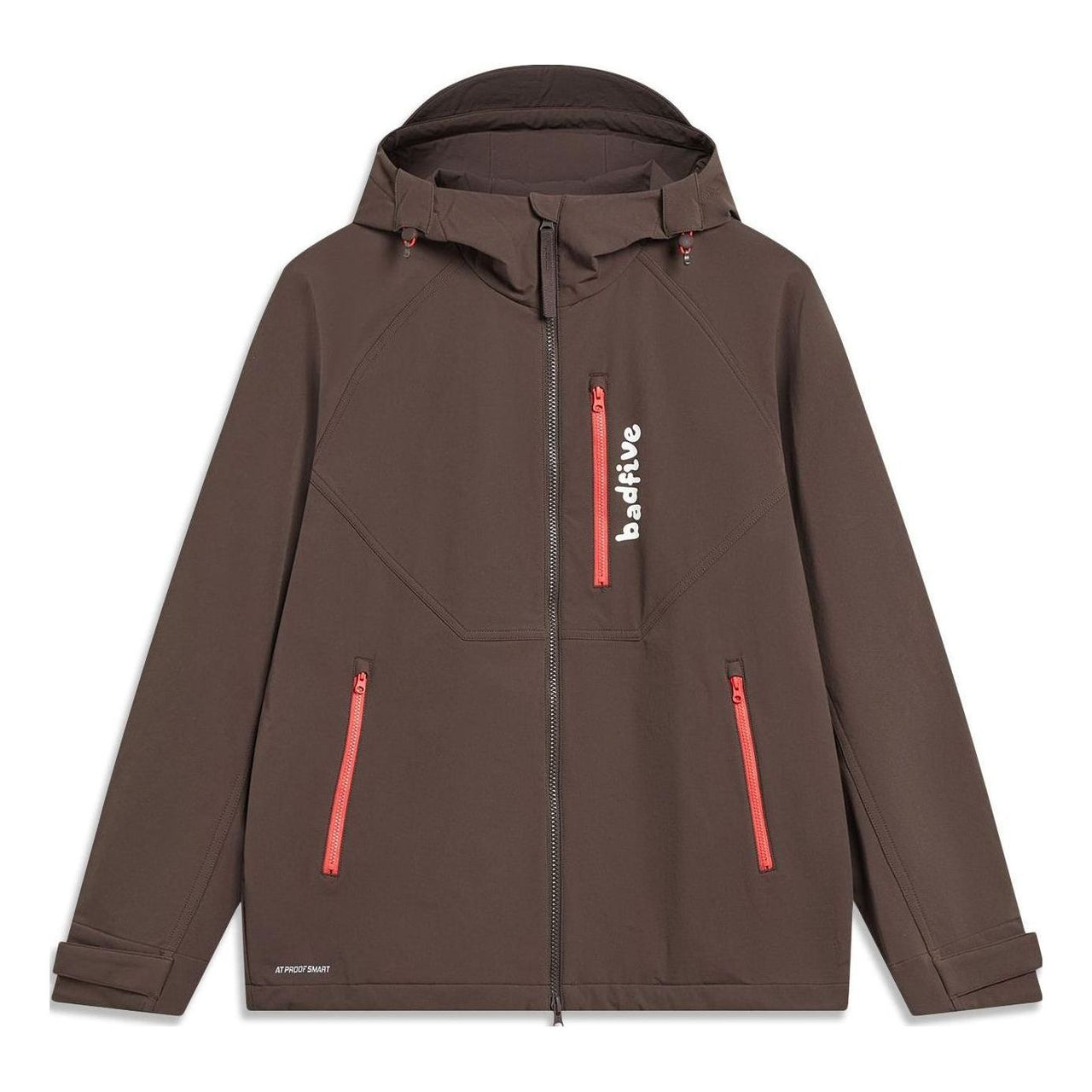 Li-Ning BadFive Graphic Hooded Windbreaker 'Brown' AFDT671-2
