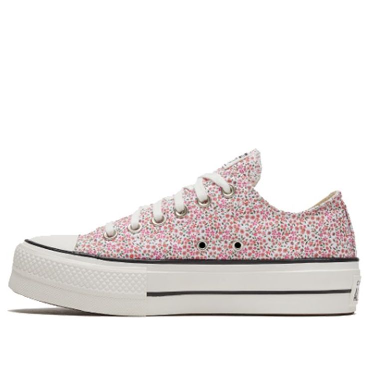 (WMNS) Converse Chuck Taylor All Star Platform Low 'Vintage Floral - Egret' 568378C