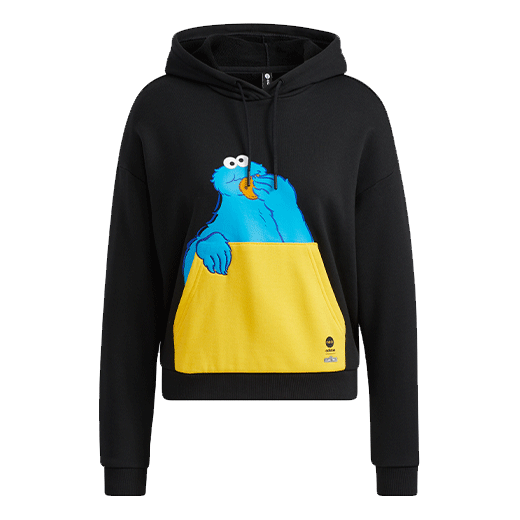 (WMNS) adidas X Sesame Street Pocket Hoodie 'Black' HD7280