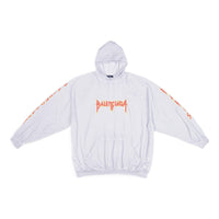 Balenciaga Metallica Hoodie Oversized Fit 'Dirty White Orange' 697879TMV890901