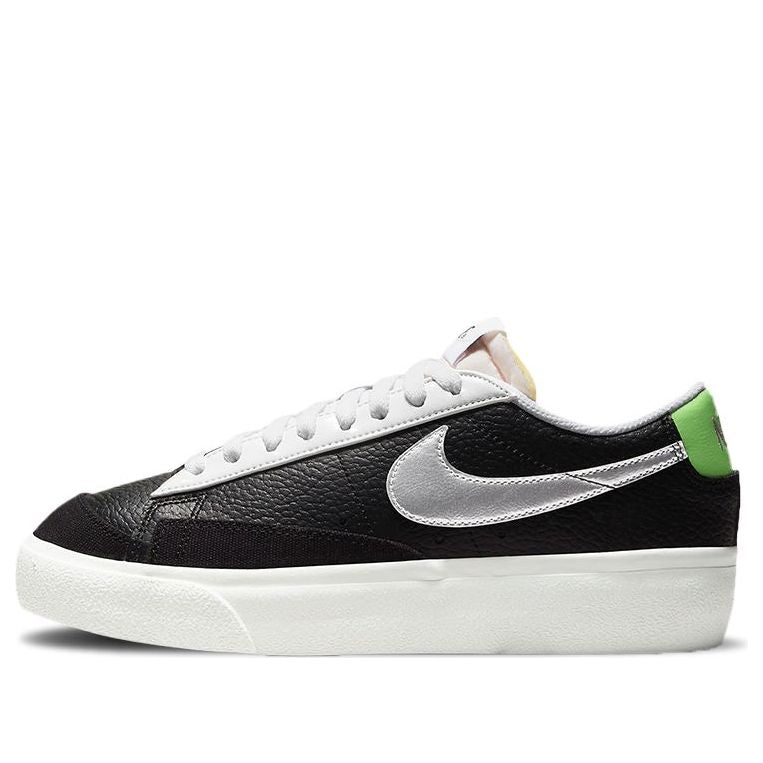 (WMNS) Nike Blazer Platform 'Black Metallic Silver' DN8010-001
