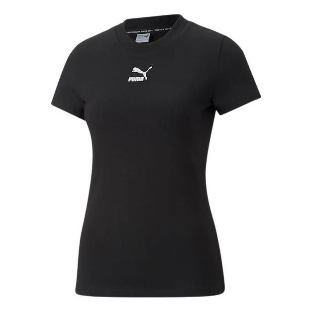 (WMNS) PUMA Classics Slim T-Shirt 'Black' 535610-01