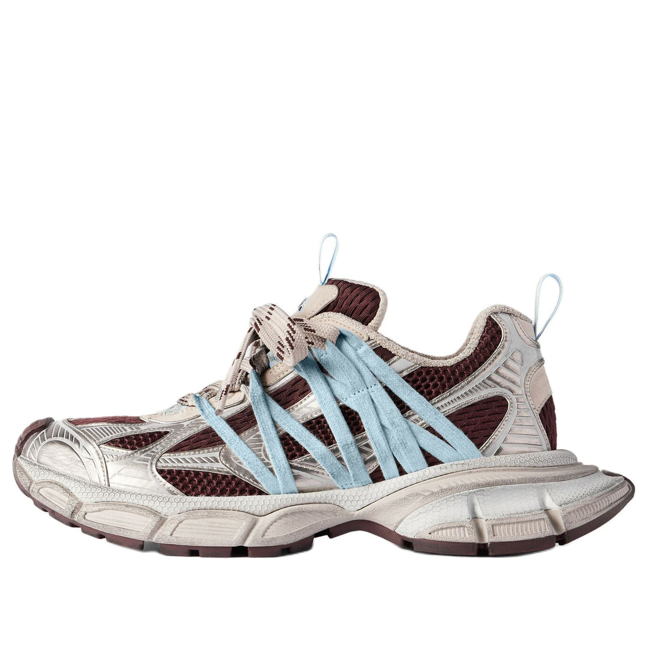 (WMNS) Balenciaga 3XL Interlace Sneaker 'Brown Beige Blue' 863643W3XTL2940