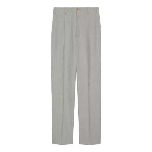 (WMNS) Gucci Sharkskin Wool Pants 'Grey' 675974-ZACFE-4734