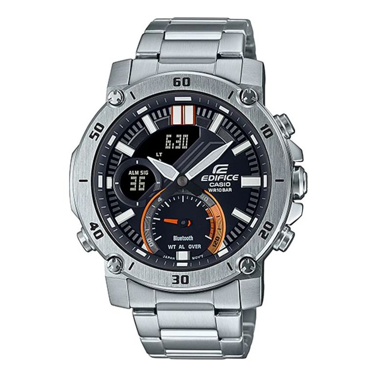 Casio Analog-Digital Watch 'Silver Black' ECB-20YD-1A