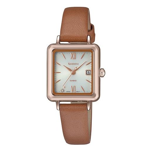 CASIO SHEEN Sapphire Crystal Solar Powered Quartz Waterproof Brown Analog SHS-D400CGL-7APRD