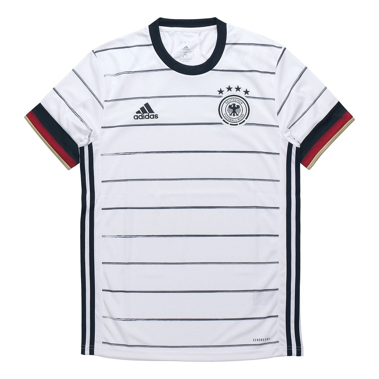 adidas Soccer/Football Sports Training Short Sleeve Fan Edition Germany Home White EH6105